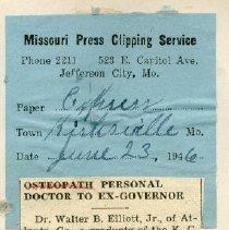 Osteopath Personal Doctor to Ex-Governor