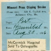 McCormick Hospital Sold to Osteopaths