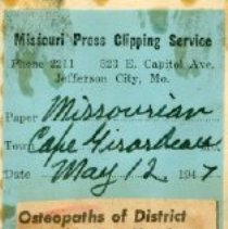 Osteopaths of District Attend 2-Day Meeting; Refresher Course Given