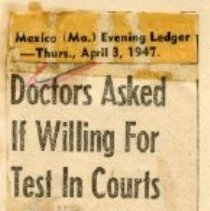 Doctors Asked if Willing for Tests in Courts