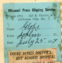 Court Denies Doctor's Suit Against Hospital