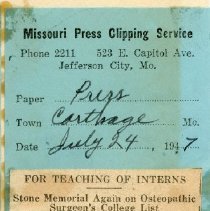 For Teaching of Interns