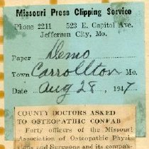 County Doctors Asked to Osteopathic Confab