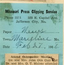 Attend Osteopathic Meeting