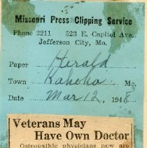Veterans May Have Own Doctor