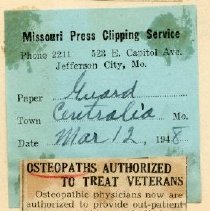 Osteopaths Authorized to Treat Veterans