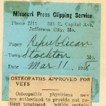 Osteopaths Approved for Vets