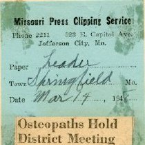 Osteopaths Hold District Meeting Here This Week