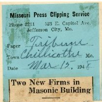 Two New Firms in Masonic Building