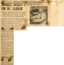 Services Tuesday for Dr. Laughlin