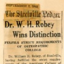 Dr. W. H. Robey Wins Distinction