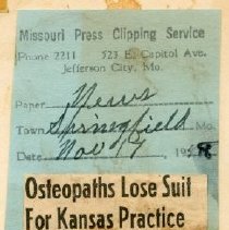 Osteopaths Lose Suit for Kansas Practice