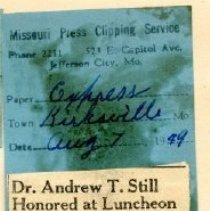 Dr. Andrew T. Still Honored at Luncheon