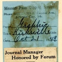 Journal Manager Honored by Forum