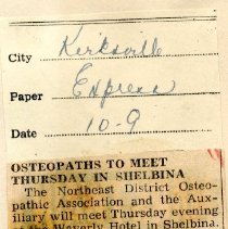 Osteopaths to Meet Thursday in Shelbina