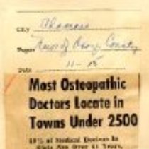 Most Osteopathic Doctors Locate in Towns Under 2500