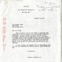 Letter to Charles Owens from Leonard Strong Jr