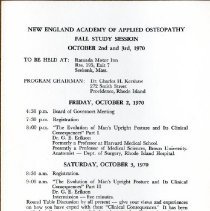 New England Academy of Applied Osteopathy Meeting Program