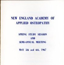 New England Academy of Applied Osteopathy Meeting Program
