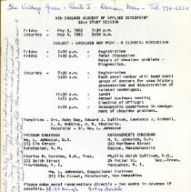 New England Academy of Applied Osteopathy Meeting Program