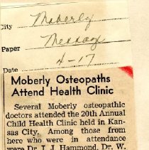Moberly Osteopaths Attend Health Clinic