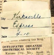 Osteopaths Organize Obstetrical Society