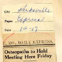 Osteopaths to Hold Meeting Here Friday