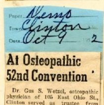 At Osteopathic 52nd Convention