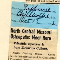 North Central Missouri Osteopaths Meet Here