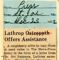 Lathrop Osteopath Offers Assistance