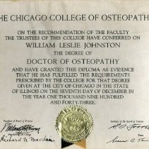 William Johnston Diploma