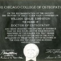 William Johnston Diploma