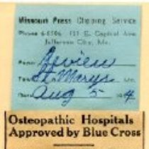 Osteopathic Hospitals Approved by Blue Cross