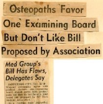Osteopaths Favor One Examining Board