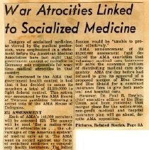 War Atrocities Linked to Socialized Medicine