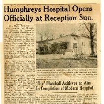 Humphreys Hospital Opens Officially at Reception Sun.