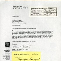 Letter to Williams & Wilkins from William Johnston