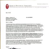 Letter to William Johnston from Gilbert D'Alonzo