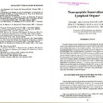 Neuropeptide Innervation of Lymphoid Organs