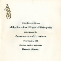 ASO Class of 1911 Commencement Program