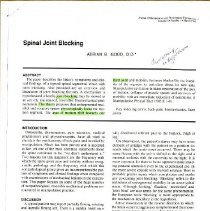 Spinal Joint Blocking