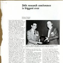 26th Research Conference is Biggest Ever