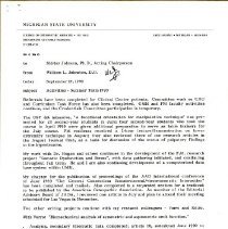 Memorandum to Shirley Johnson from William Johnston