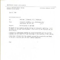 Memorandum to William Johnston from Richard Griffin