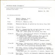 Memorandum to Shirley Johnson from William Johnston