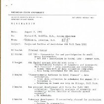 Memorandum to Richard Griffin from William Johnston