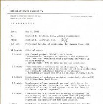 Memorandum to Richard Griffin from William Johnston