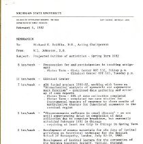 Memorandum to Richard Griffin from William Johnston