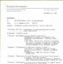 Memorandum to Richard Griffin from William Johnston