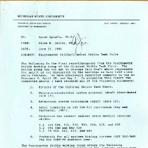 Letter to Sarah Sprafka from Allen Jacobs